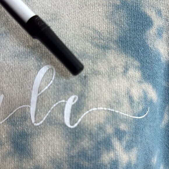 Oversized Bleach Washed Sweatshirt Inhale Exhale | Size M - Picture 6 of 6